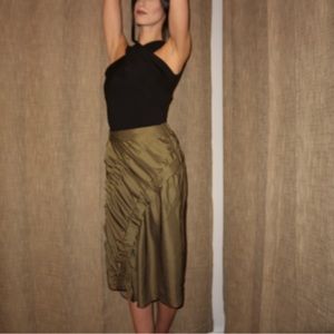 MARIA + CORNEJO SILK SKIRT woman Size 6 Green